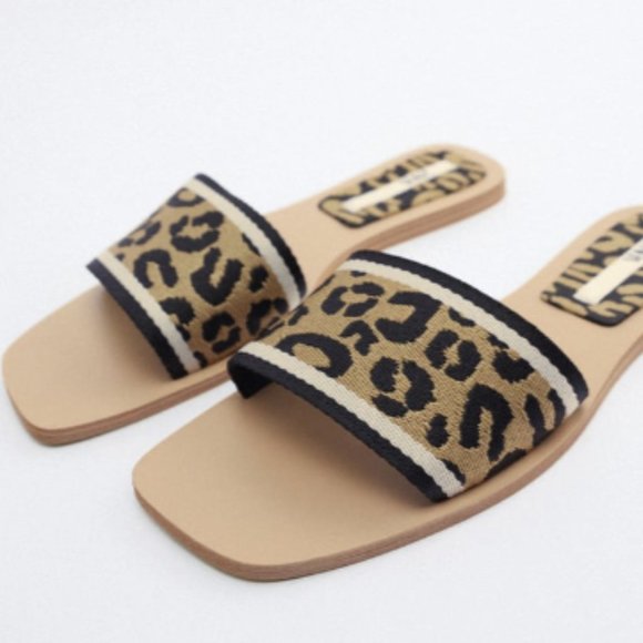 Zara leopard sandals
